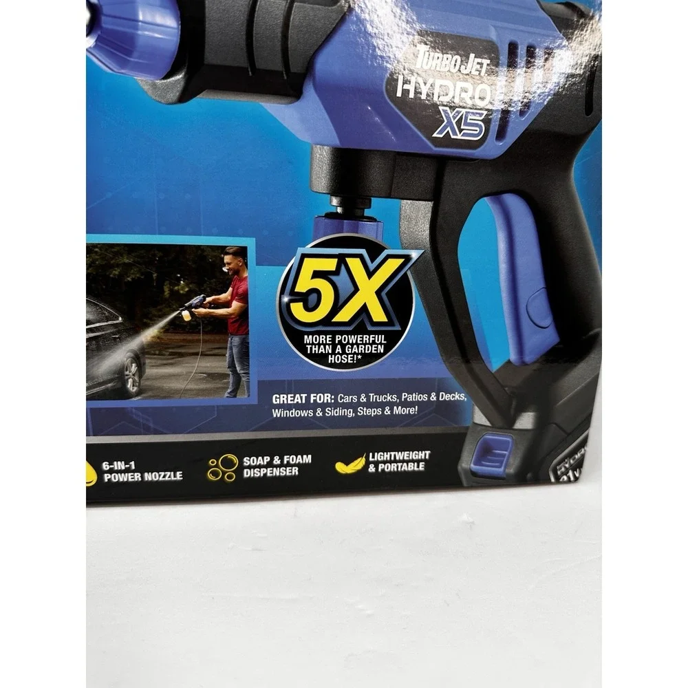 Turbo Jet Hydro X5 Pro Portable Cordless Pressure Washer Battery Powered - NEW